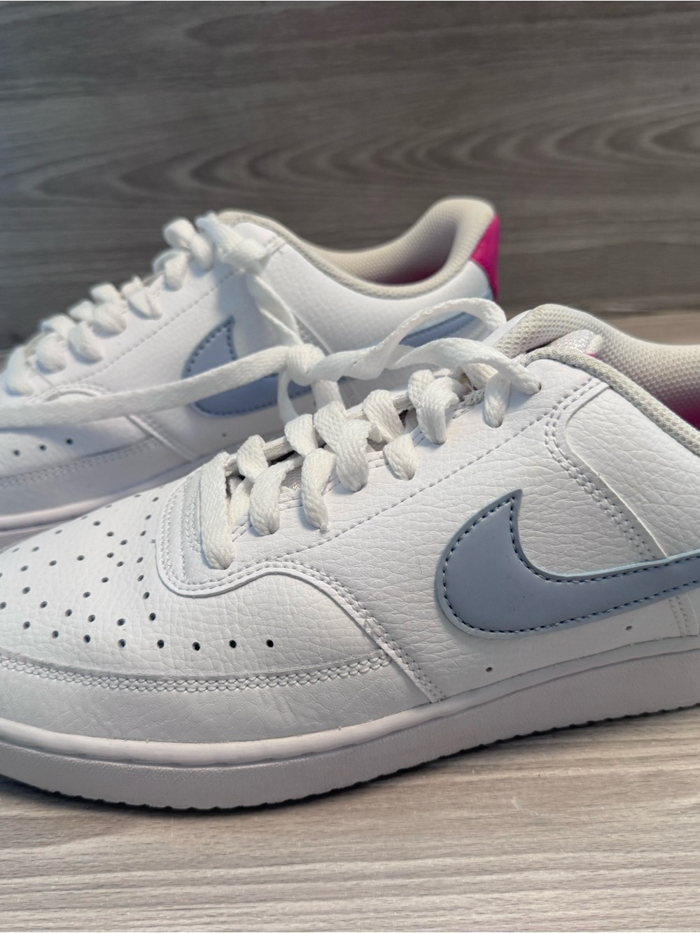 Size 10 Nike Court Vision Low White Hydrogen Blue Women’s Shoes